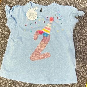Brand new Mud Pie Girls Birthday Shirt 2T